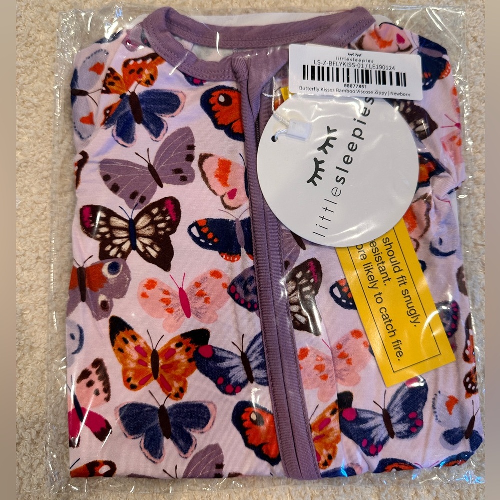 NWT Little Sleepies Butterfly Kisses Newborn
